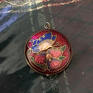Floral Enamel Pendant